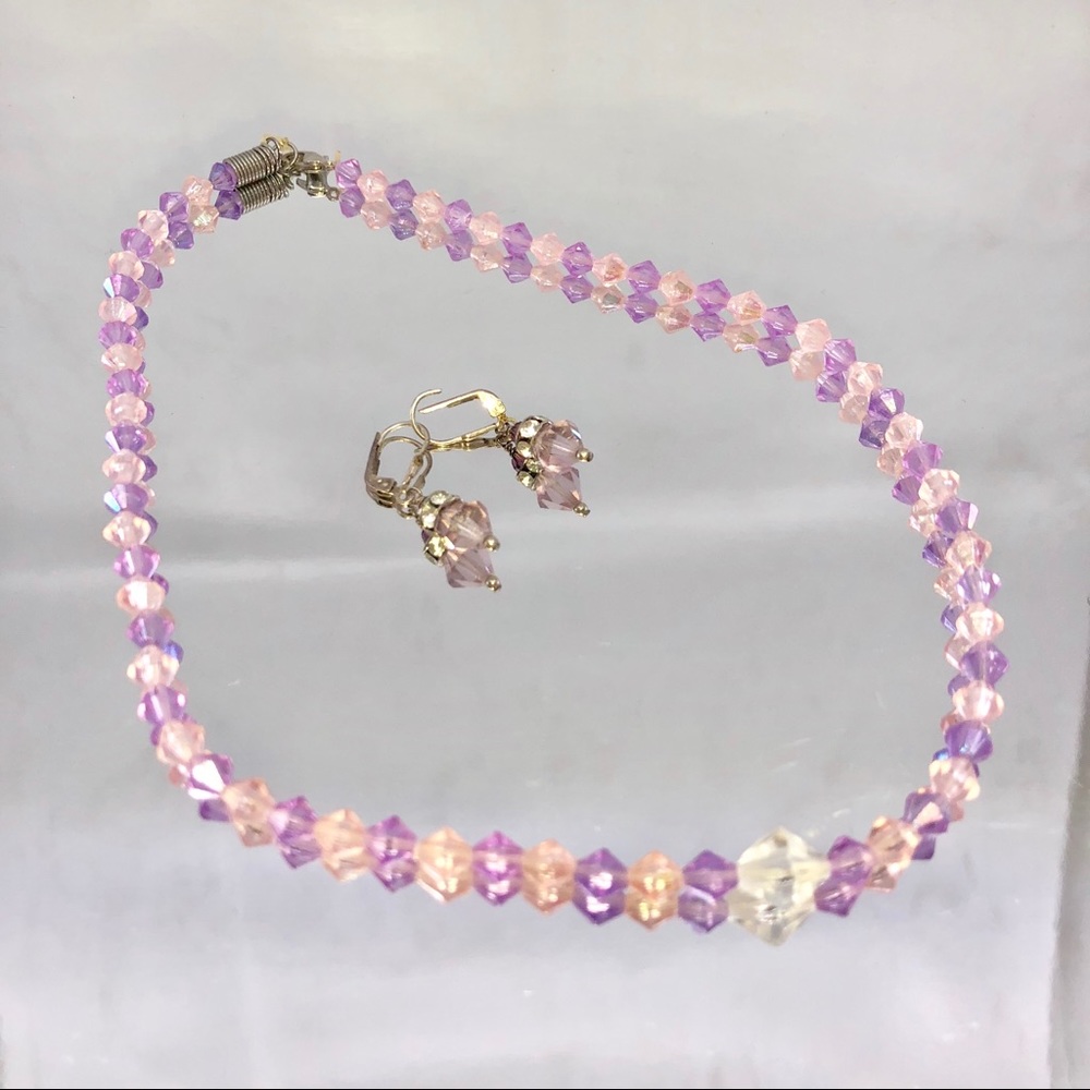 Crystal and sterling silver bracelet earrings